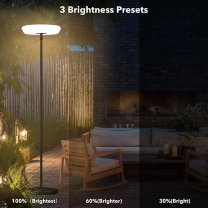 Minimalist Solar Powered Outdoor Floor Lamp